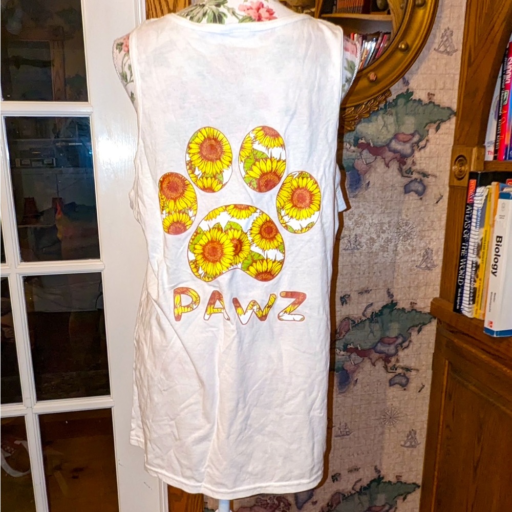 Pawz sunflower muscle tank